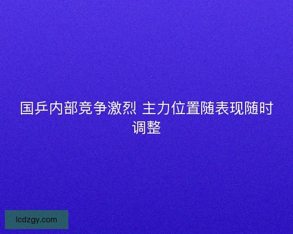 国乒内部竞争激烈 主力位置随表现随时调整