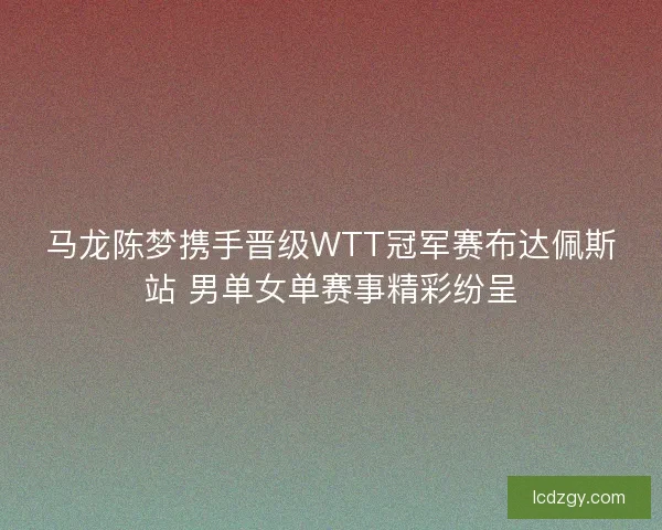 马龙陈梦携手晋级WTT冠军赛布达佩斯站 男单女单赛事精彩纷呈